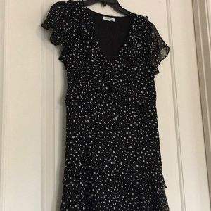 Max Studio Polka Dotted Ruffled Dress, S